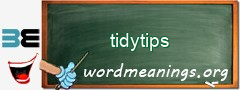 WordMeaning blackboard for tidytips